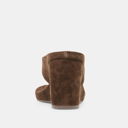 Dolce Vita SHOES Hinna Dk Brown Suede Wedges