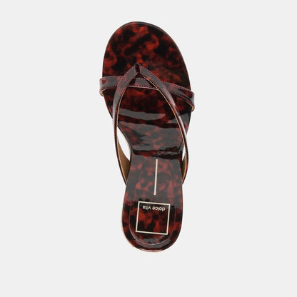Dolce Vita SHOES Helan Espadrille Tortoise Patent Leather Wedges