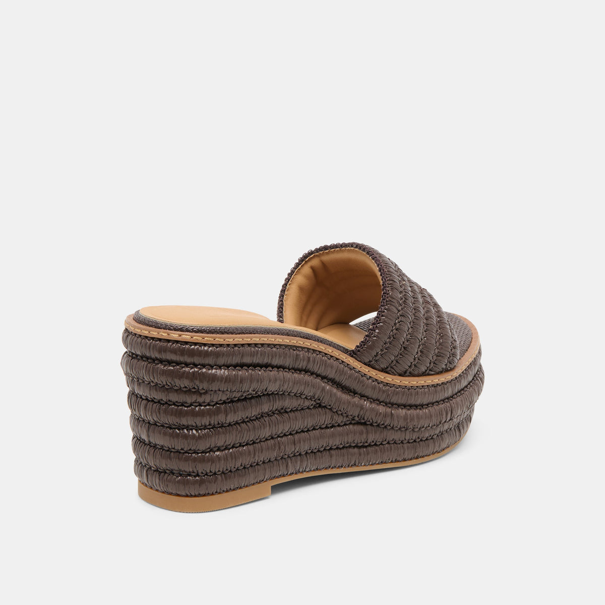 Dolce Vita SHOES Throne Chocolate Raffia Wedges