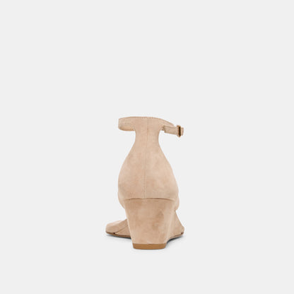 Dolce Vita SHOES Quinny Bamboo Suede Wedges