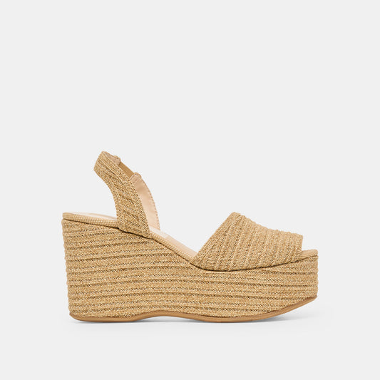 Dolce Vita SHOES Akera Natural Raffia Wedges