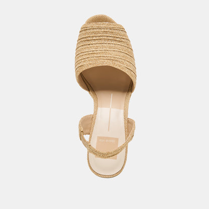 Dolce Vita SHOES Akera Natural Raffia Wedges