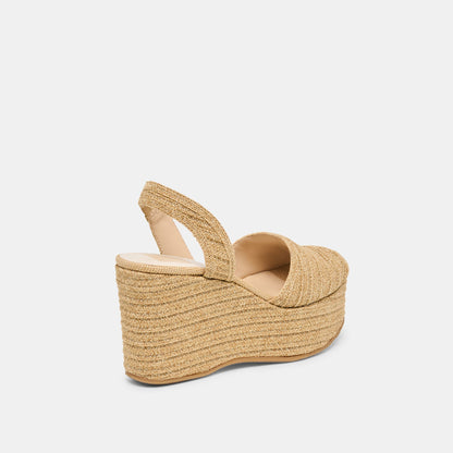 Dolce Vita SHOES Akera Natural Raffia Wedges