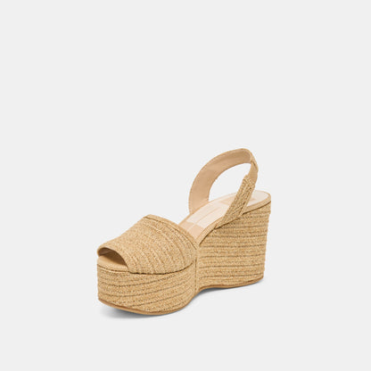 Dolce Vita SHOES Akera Natural Raffia Wedges