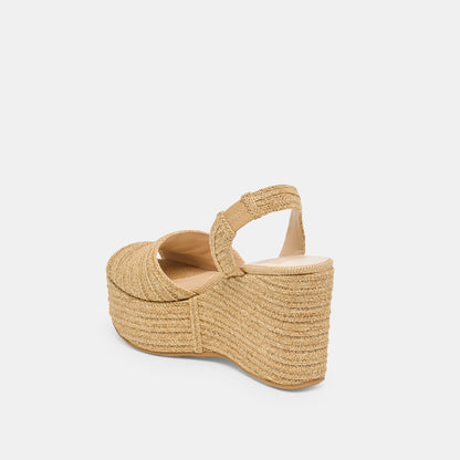 Dolce Vita SHOES Akera Natural Raffia Wedges