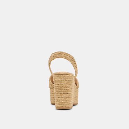 Dolce Vita SHOES Akera Natural Raffia Wedges