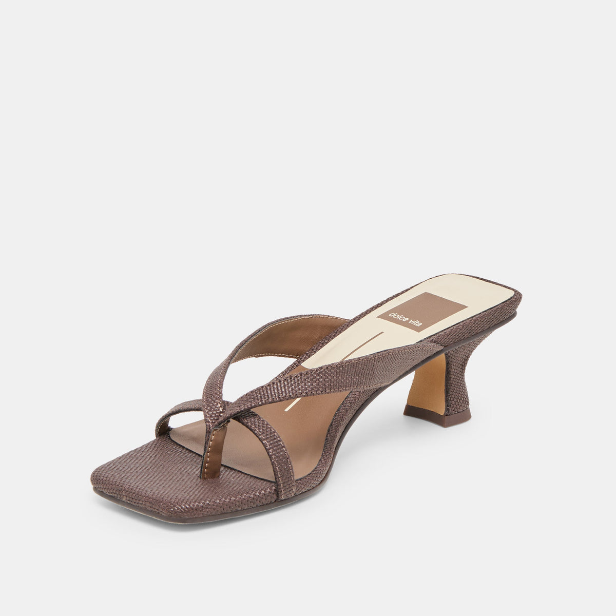 Dolce Vita SHOES Brevel Chocolate Raffia Heels