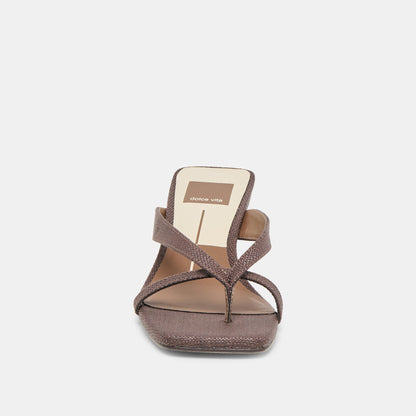 Dolce Vita SHOES Brevel Chocolate Raffia Heels