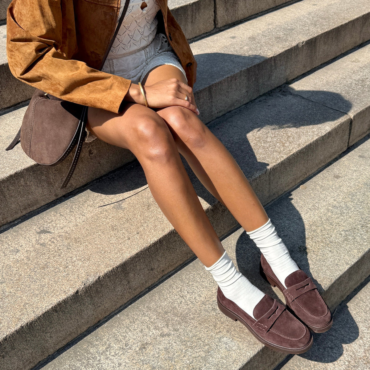 Dolce Vita SHOES Tiggy Mahogany Suede Loafers