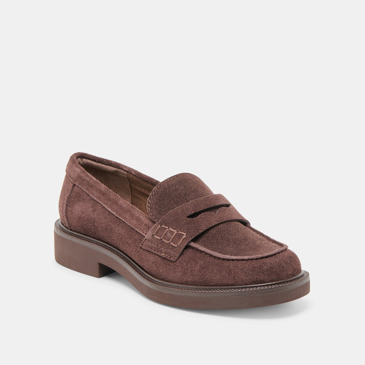 Dolce Vita SHOES Tiggy Mahogany Suede Loafers