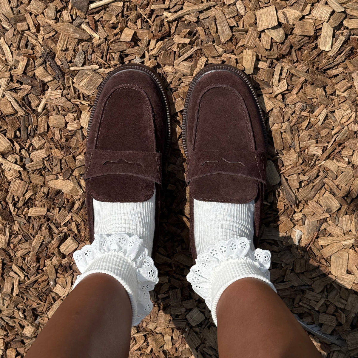 Dolce Vita SHOES Tiggy Mahogany Suede Loafers