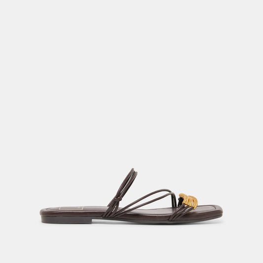Dolce Vita SHOES LYNDEE BEAD Espresso Stella Strappy Open-Toe Sandals