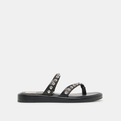 Dolce Vita SHOES Amary Stud Black Leather Sandals
