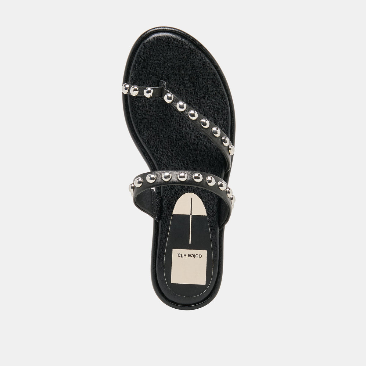Dolce Vita SHOES Amary Stud Black Leather Sandals