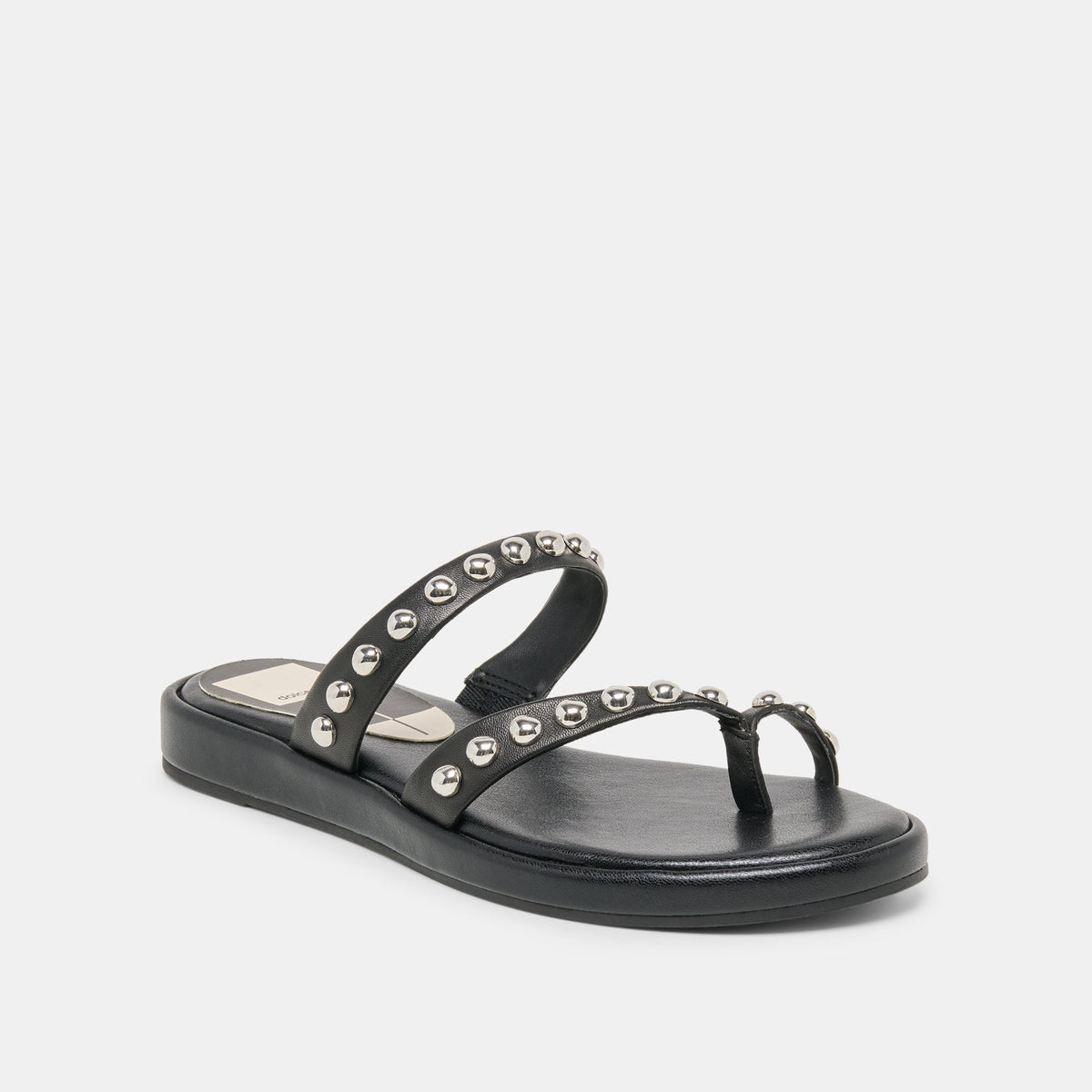 Dolce Vita SHOES Amary Stud Black Leather Sandals