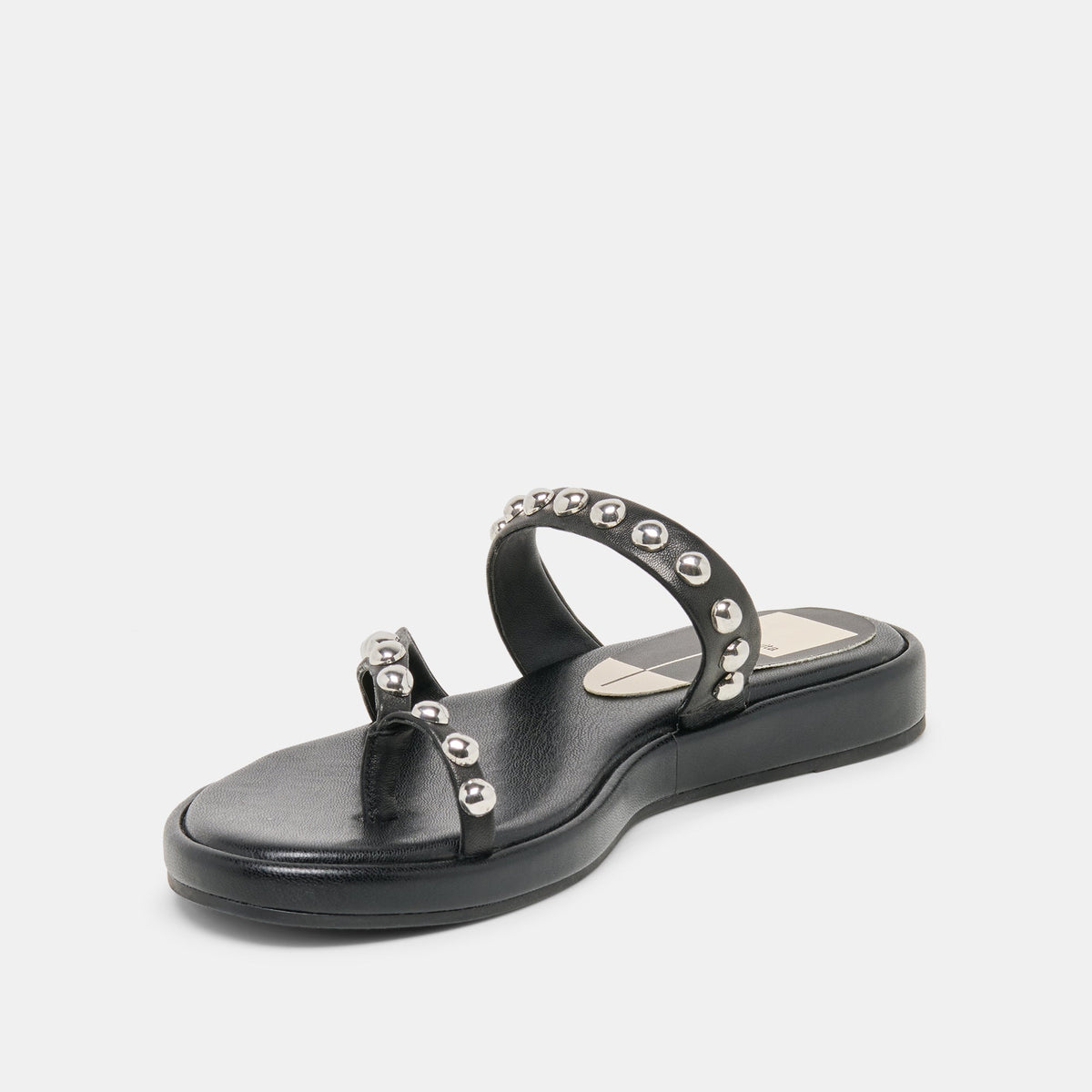 Dolce Vita SHOES Amary Stud Black Leather Sandals