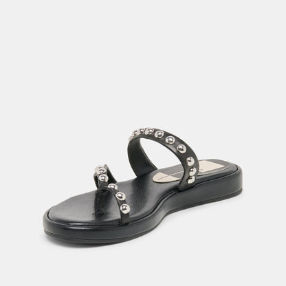 Dolce Vita SHOES Amary Stud Black Leather Sandals