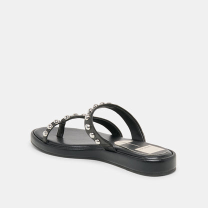 Dolce Vita SHOES Amary Stud Black Leather Sandals