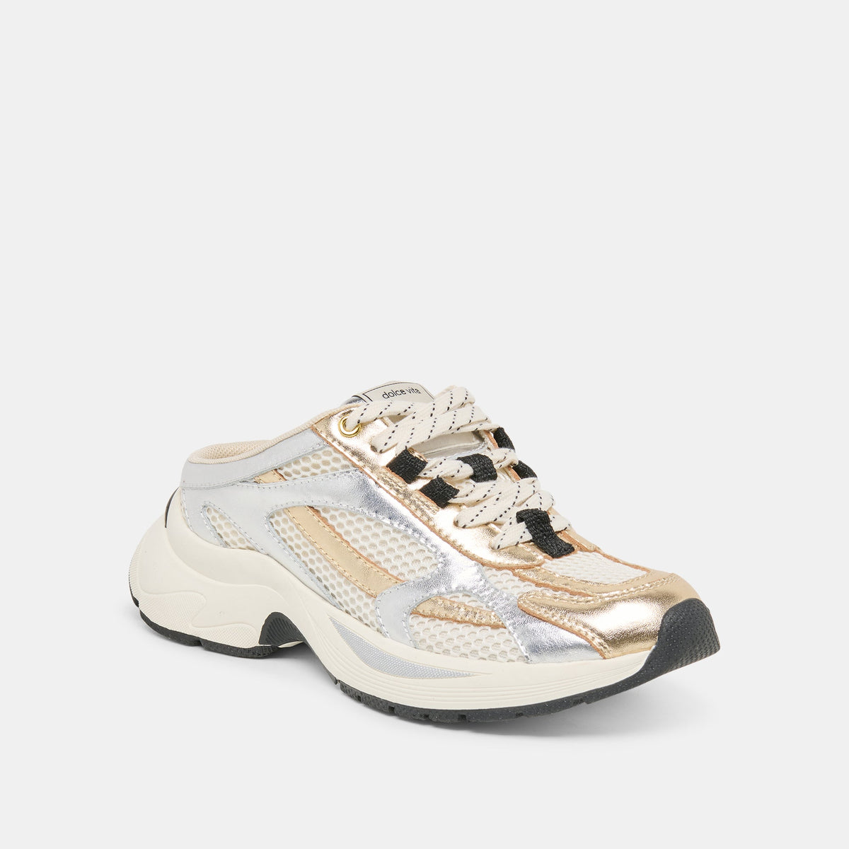 Dolce Vita SHOES SWAYZY Metallic Multi Leather Platform Slip-on Sneakers