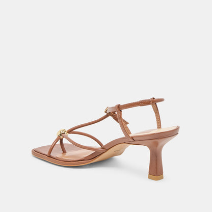 Dolce Vita SHOES Mylee Cognac Leather Heels