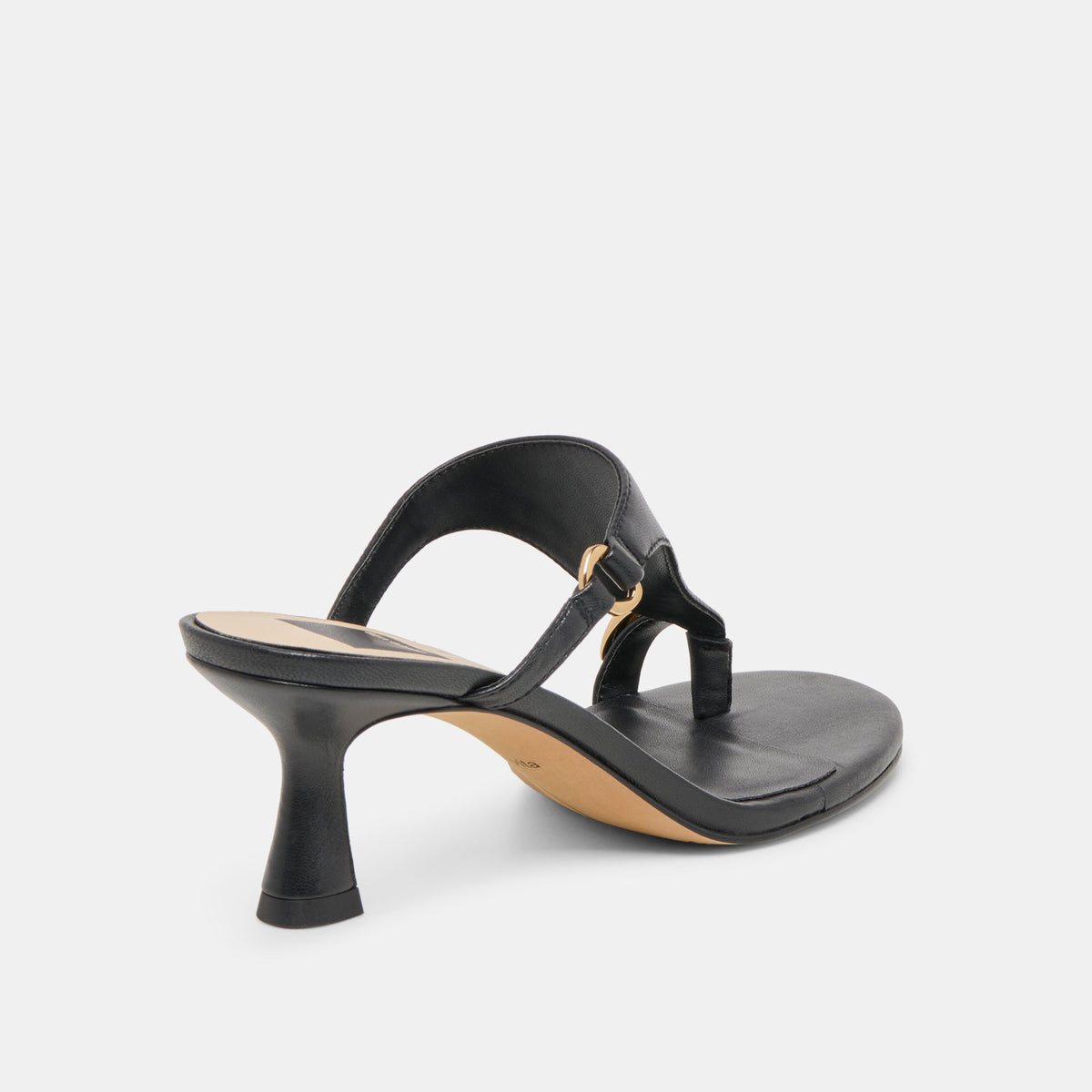 Dolce Vita SHOES Derrel Black Leather Heels