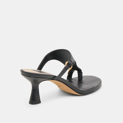 Dolce Vita SHOES Derrel Black Leather Heels