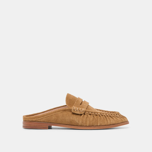 Dolce Vita SHOES BETZY Lt Brown Suede Closed-Toe Slip-On Loafers