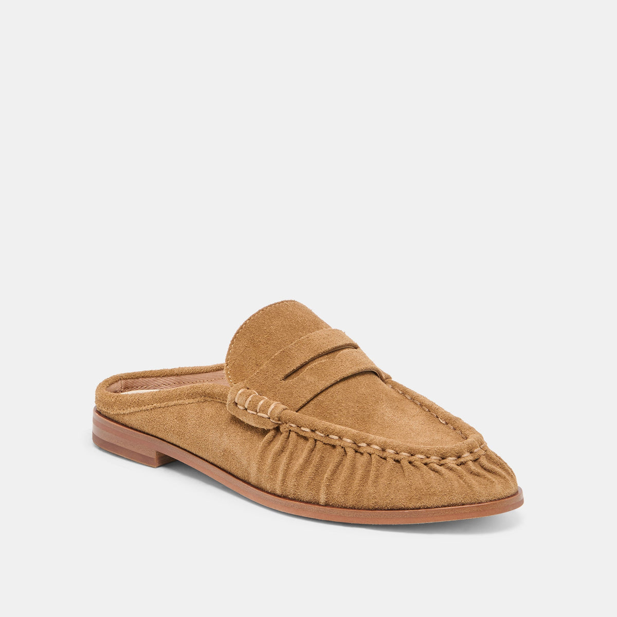 Dolce Vita SHOES BETZY Lt Brown Suede Closed-Toe Slip-On Loafers