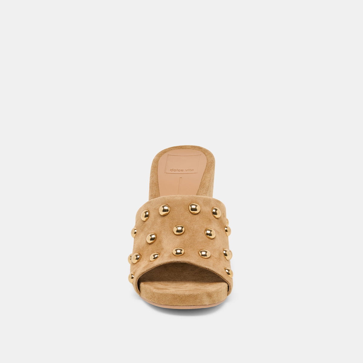 Dolce Vita SHOES Holta Stud Lt Brown Suede Wedges