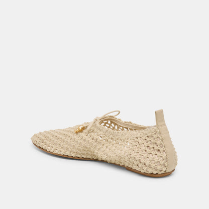 Dolce Vita SHOES Kaylyn Oatmeal Crochet Flats