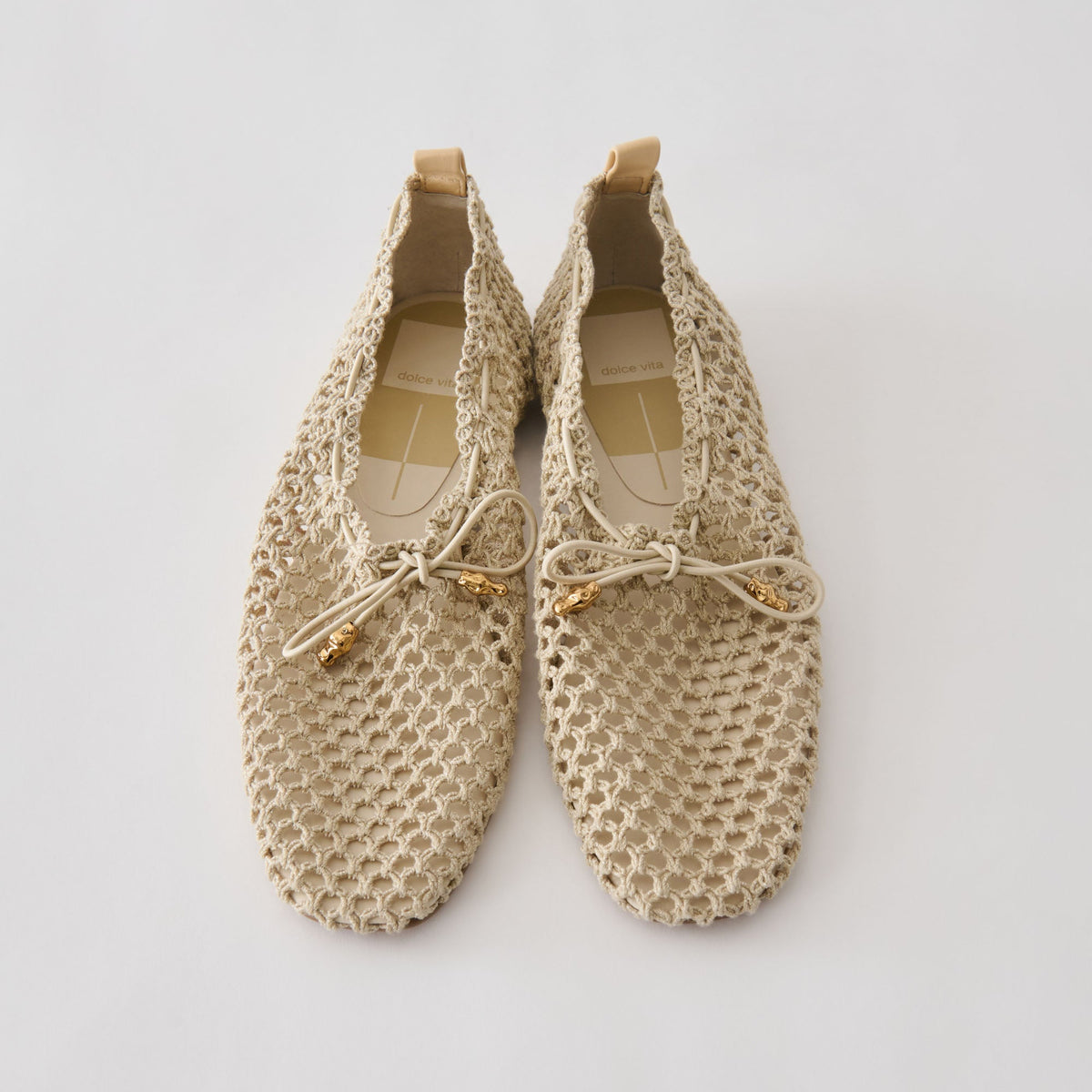 Dolce Vita SHOES Kaylyn Oatmeal Crochet Flats
