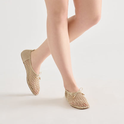 Dolce Vita SHOES Kaylyn Oatmeal Crochet Flats