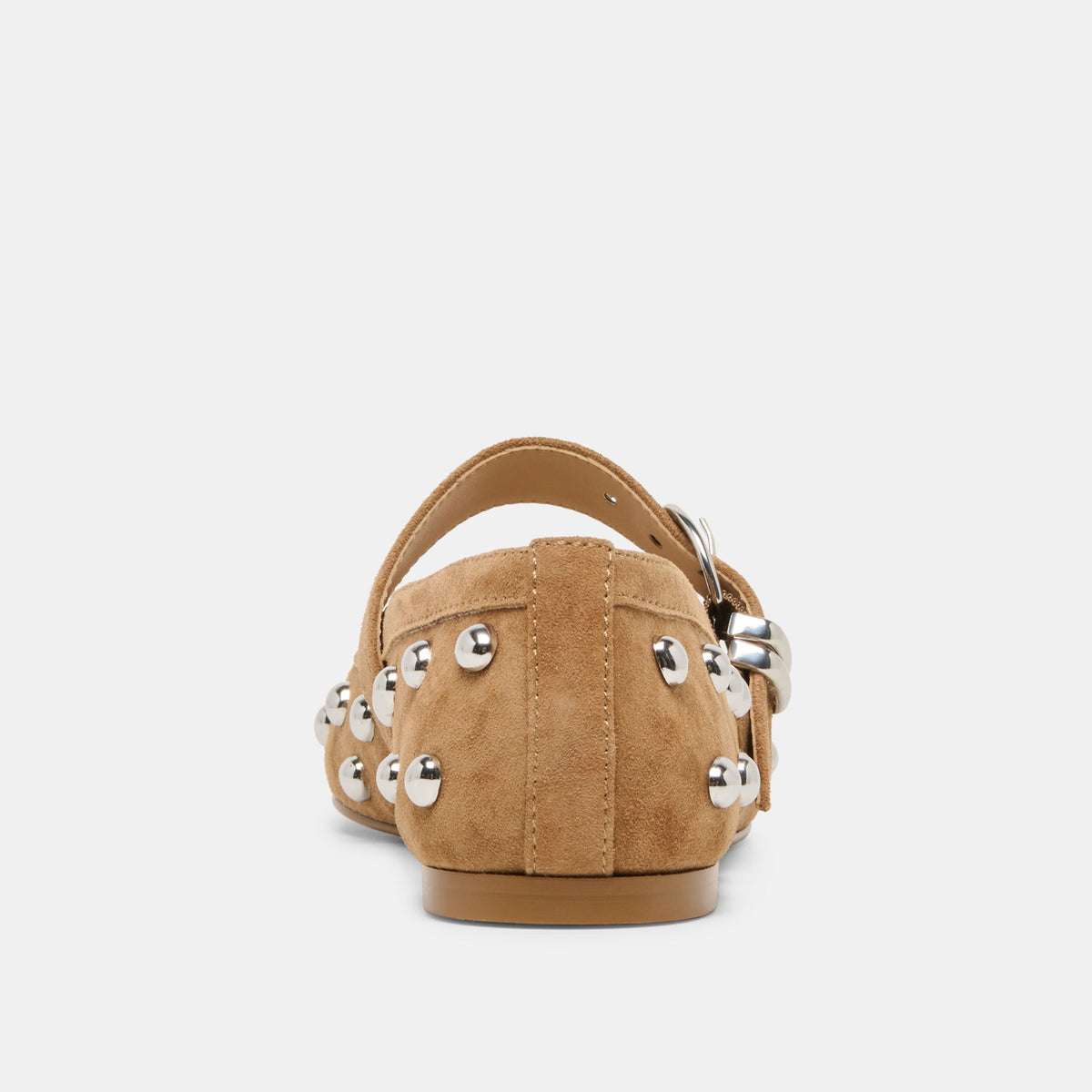 Dolce Vita SHOES Mikel Stud Lt Brown Suede Ballet Flats