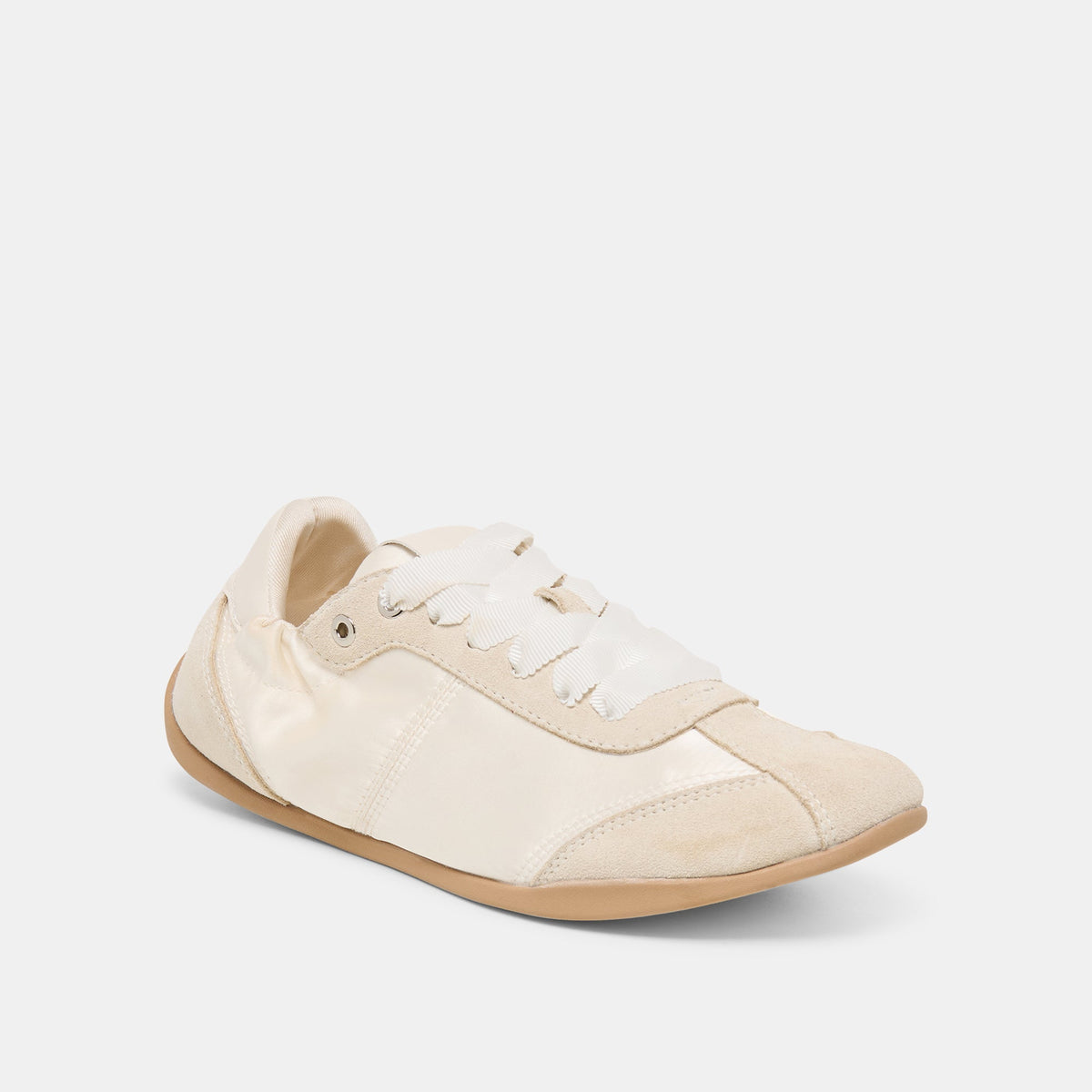 Dolce Vita SHOES Dakoda Off White Satin Sneakers