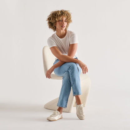 Dolce Vita SHOES Dakoda Off White Satin Sneakers
