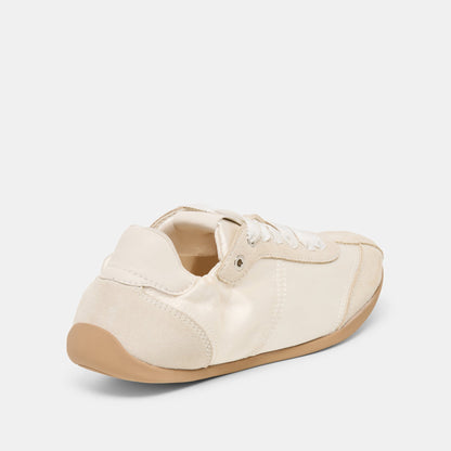 Dolce Vita SHOES Dakoda Off White Satin Sneakers
