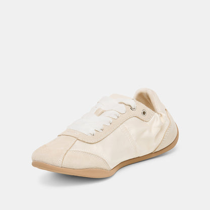 Dolce Vita SHOES Dakoda Off White Satin Sneakers