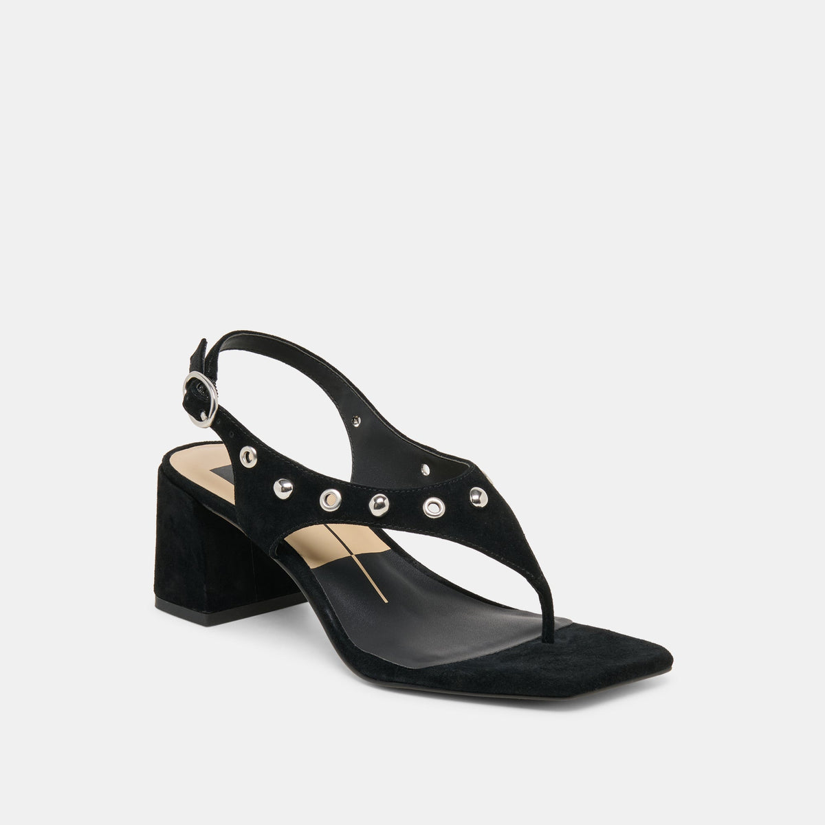 Dolce Vita SHOES Yves Stud Onyx Suede Heels