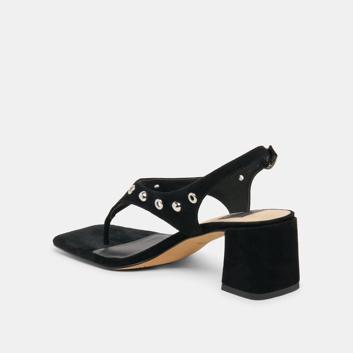 Dolce Vita SHOES Yves Stud Onyx Suede Heels