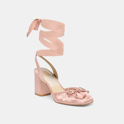 Dolce Vita SHOES Tisha Lt Blush Satin Heels