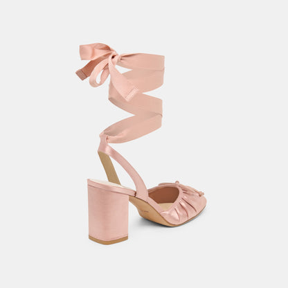 Dolce Vita SHOES Tisha Lt Blush Satin Heels