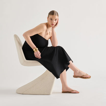 Dolce Vita SHOES MALTA Lt Brown Suede Buckle Flip-Flop Sandals