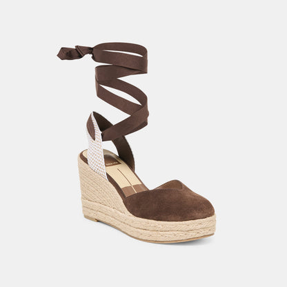 Dolce Vita SHOES Noura Dk Brown Suede Wedges
