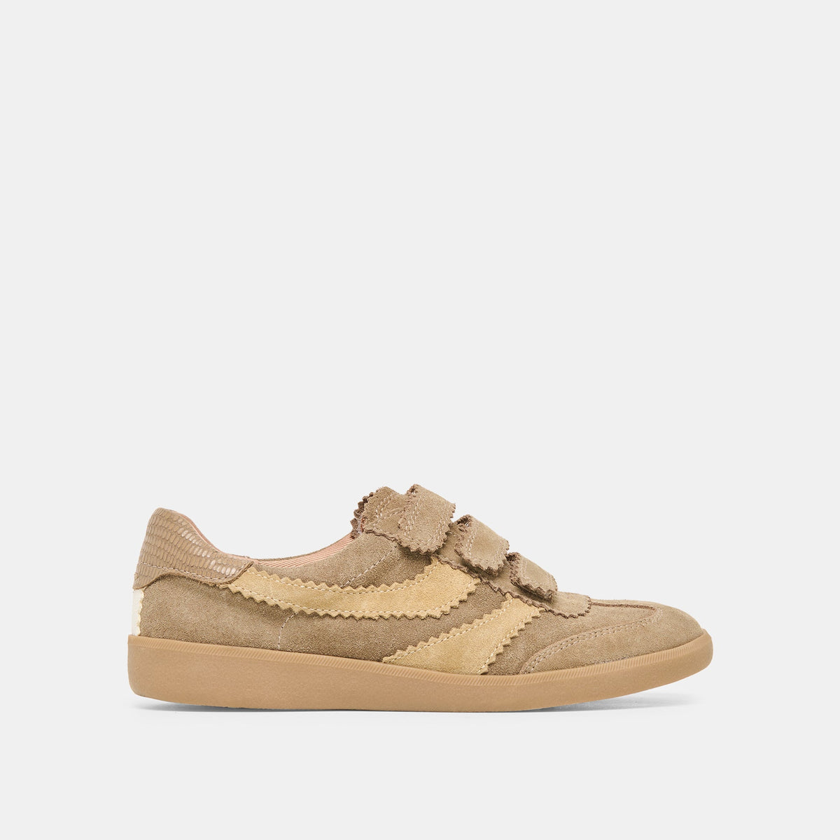 Dolce Vita SHOES Merit Velcro Taupe Multi Leather Sneakers