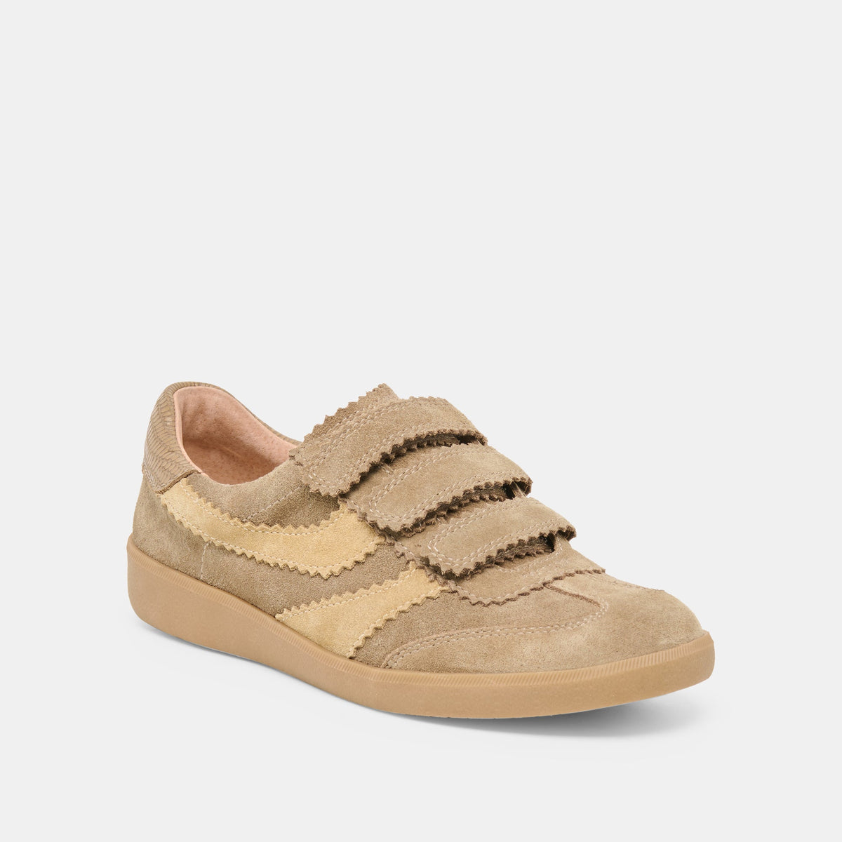 Dolce Vita SHOES Merit Velcro Taupe Multi Leather Sneakers