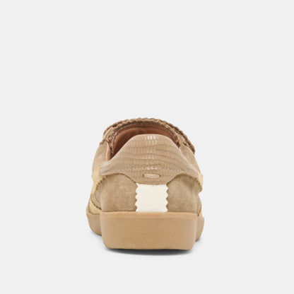 Dolce Vita SHOES Merit Velcro Taupe Multi Leather Sneakers