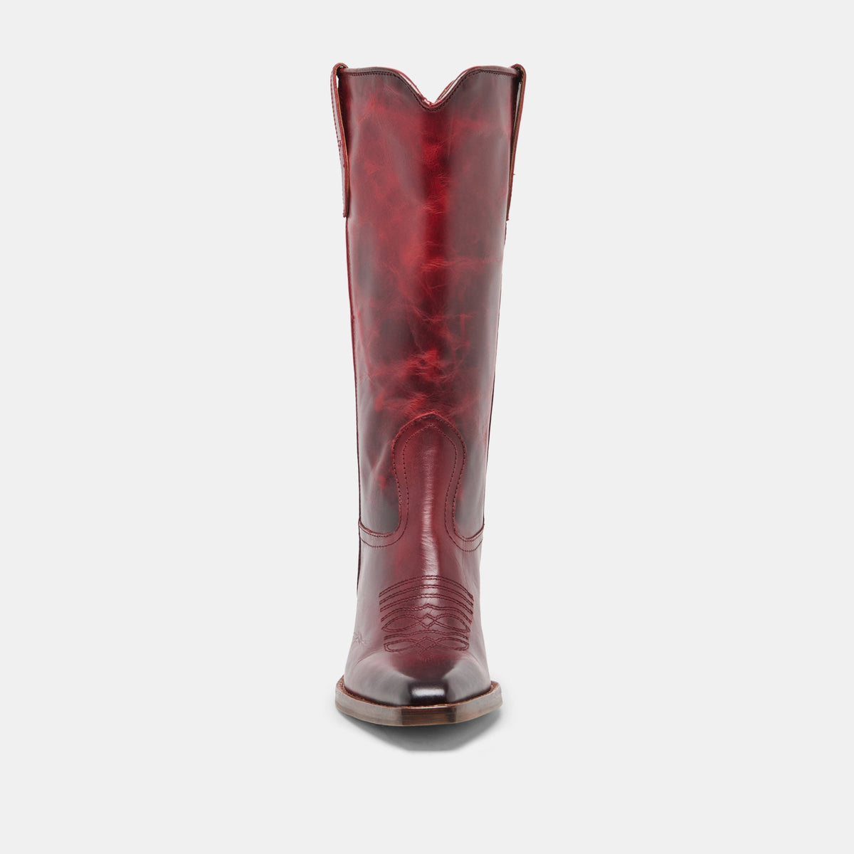 Dolce Vita SHOES VIGLA Garnet Leather Pointed-Toe Western Boots