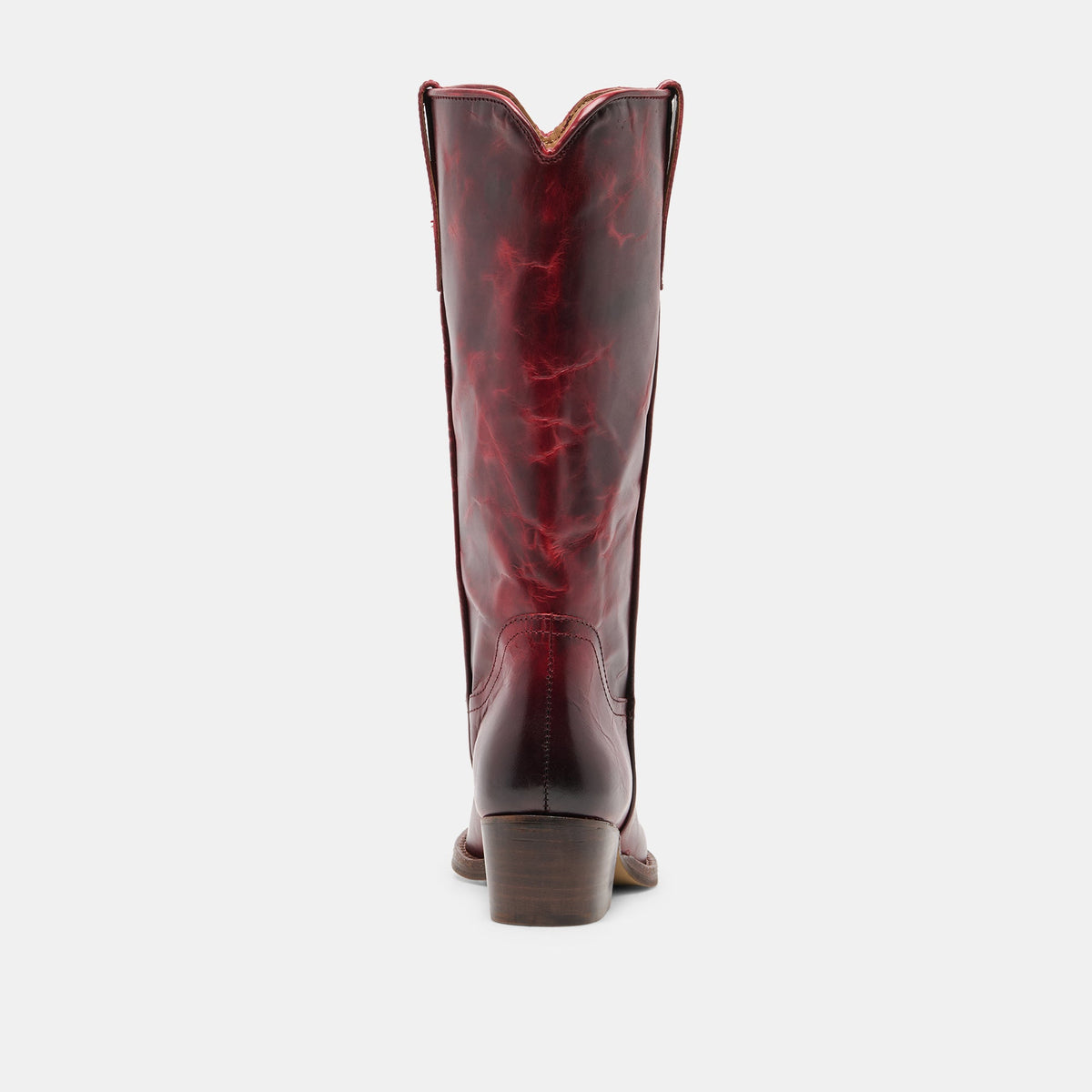 Dolce Vita SHOES VIGLA Garnet Leather Pointed-Toe Western Boots