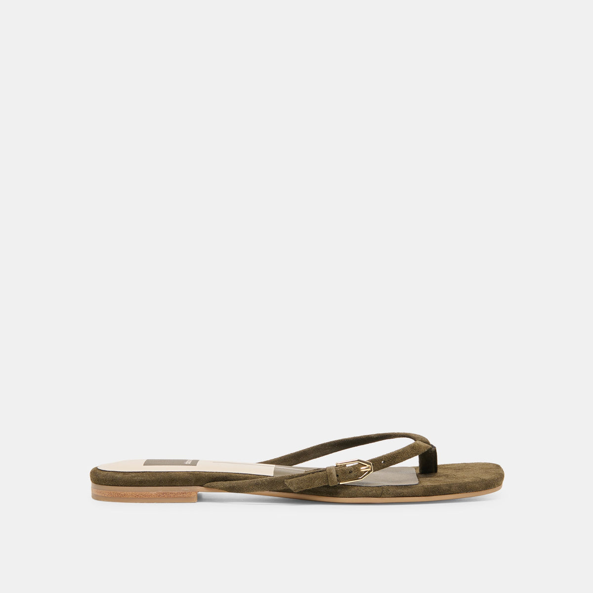 Dolce Vita SHOES MALTA Dk Olive Suede Buckle Flip-Flop Sandals