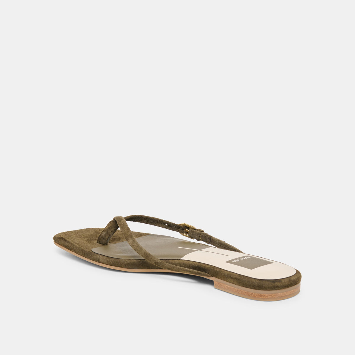 Dolce Vita SHOES MALTA Dk Olive Suede Buckle Flip-Flop Sandals